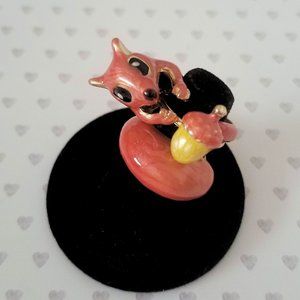 Squirrel Ring Autumn Fall Jewelry 3 Piece Set